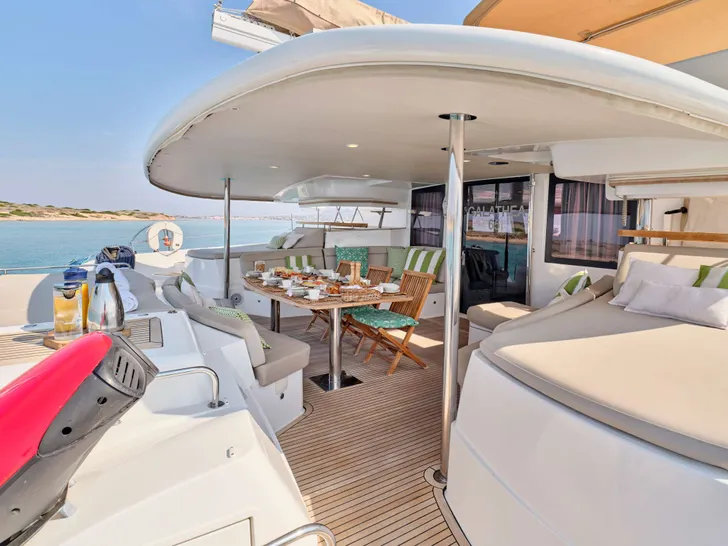 WORLD'S END Fountaine Pajot Galathea 65 - main aft deck wider shot WORLD'S END Fountaine Pajot Galathea 65 - main aft deck wider shot