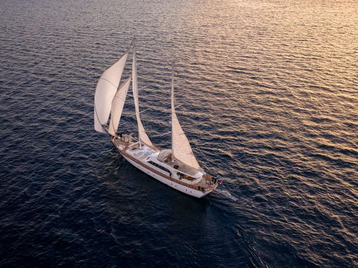 ALESSANDRO I Custom Sailing Yacht 40m - sailing aerial shot ALESSANDRO I Custom Sailing Yacht 40m - sailing aerial shot