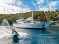 ALESSANDRO I Custom Sailing Yacht 40m - anchored with the jet ski ALESSANDRO I Custom Sailing Yacht 40m - anchored with the jet ski