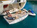 ALESSANDRO I Custom Sailing Yacht 40m - swim platform with the water toys ALESSANDRO I Custom Sailing Yacht 40m - swim platform with the water toys