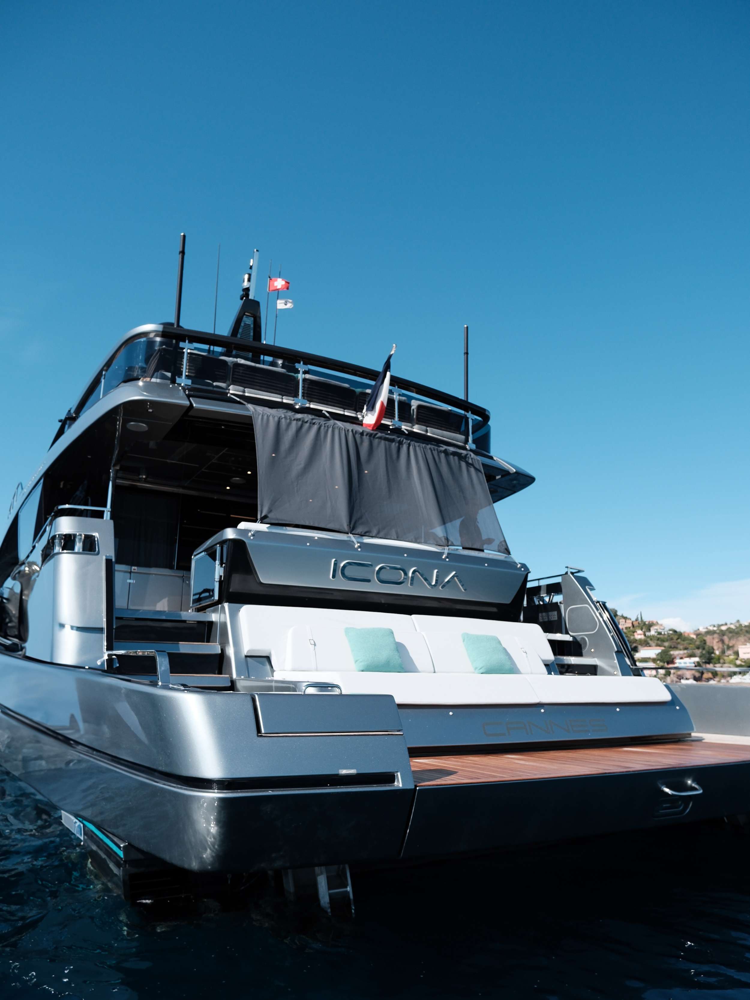 Charter Yacht ICONA - Riva 102 Corsaro Super - 5 Cabins - Mandelieu la Napoule - Cannes - Nice - Antibes - St Tropez - Monaco - The French Riviera