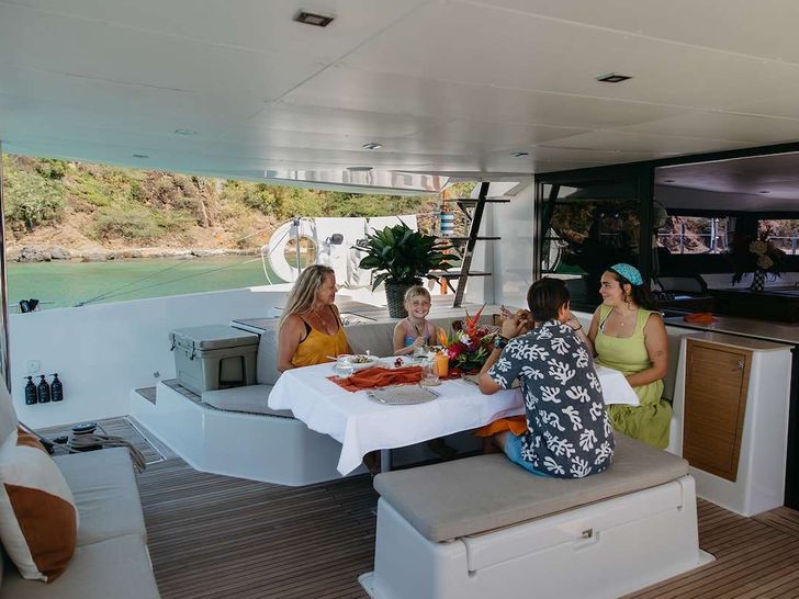 AQUANIMITY Dufour 48 - main aft deck AQUANIMITY Dufour 48 - main aft deck