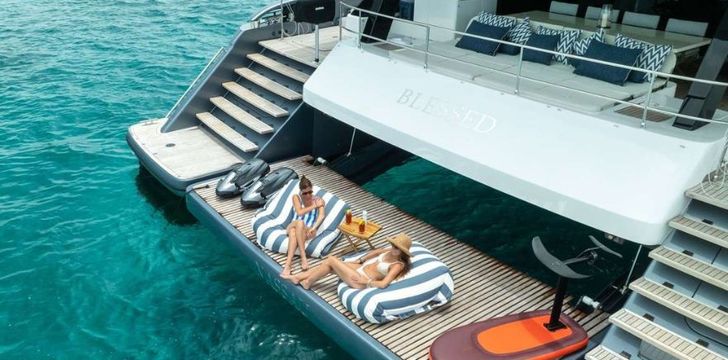 luxury crewed power catamaran BLESSED