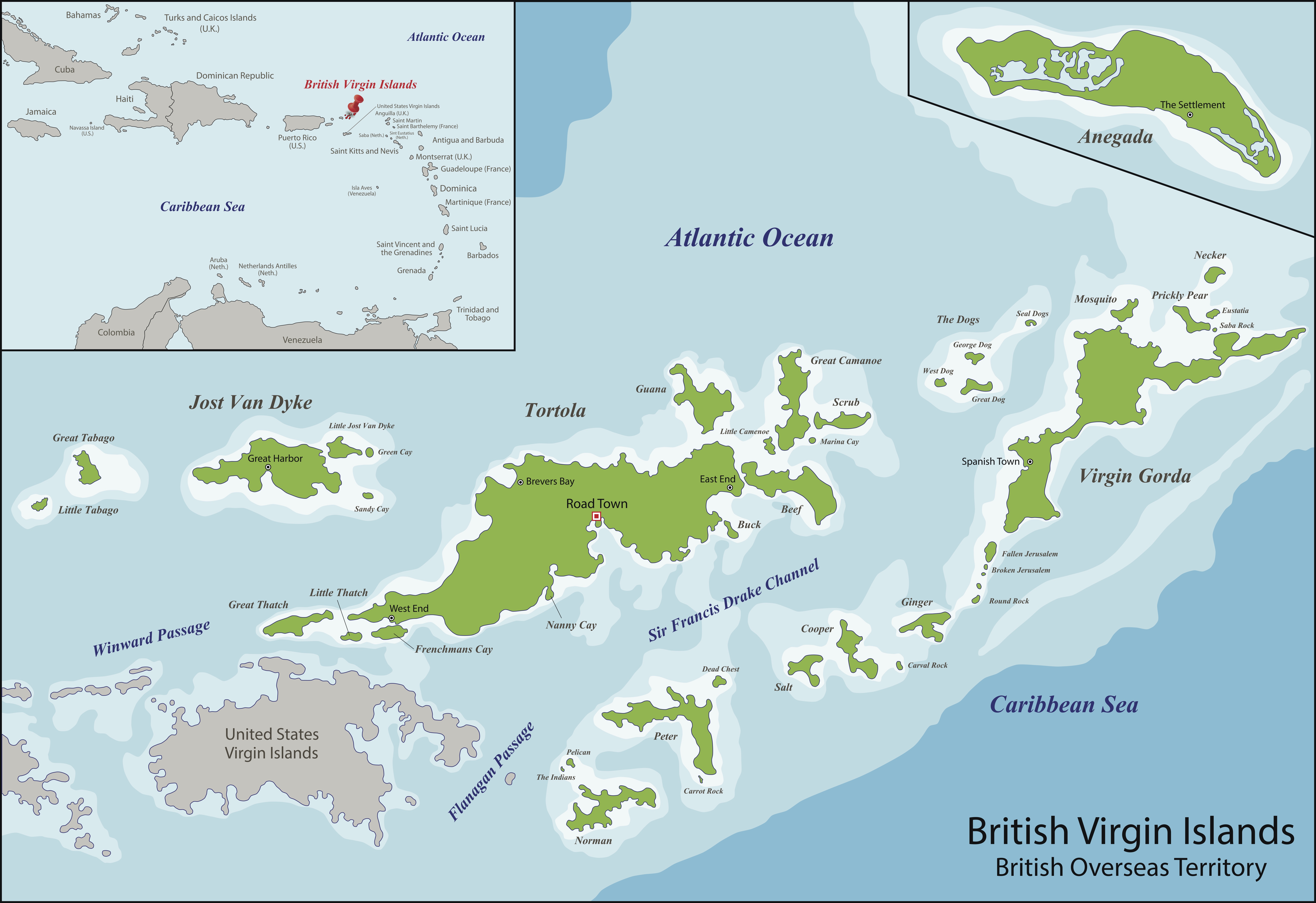 Map of the BVI