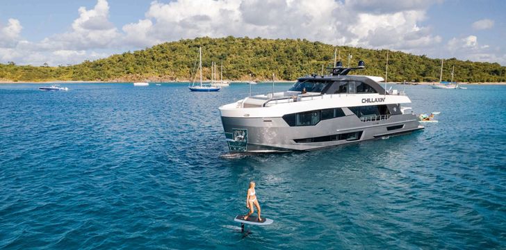 Luxury crewed motor yacht in the BVI