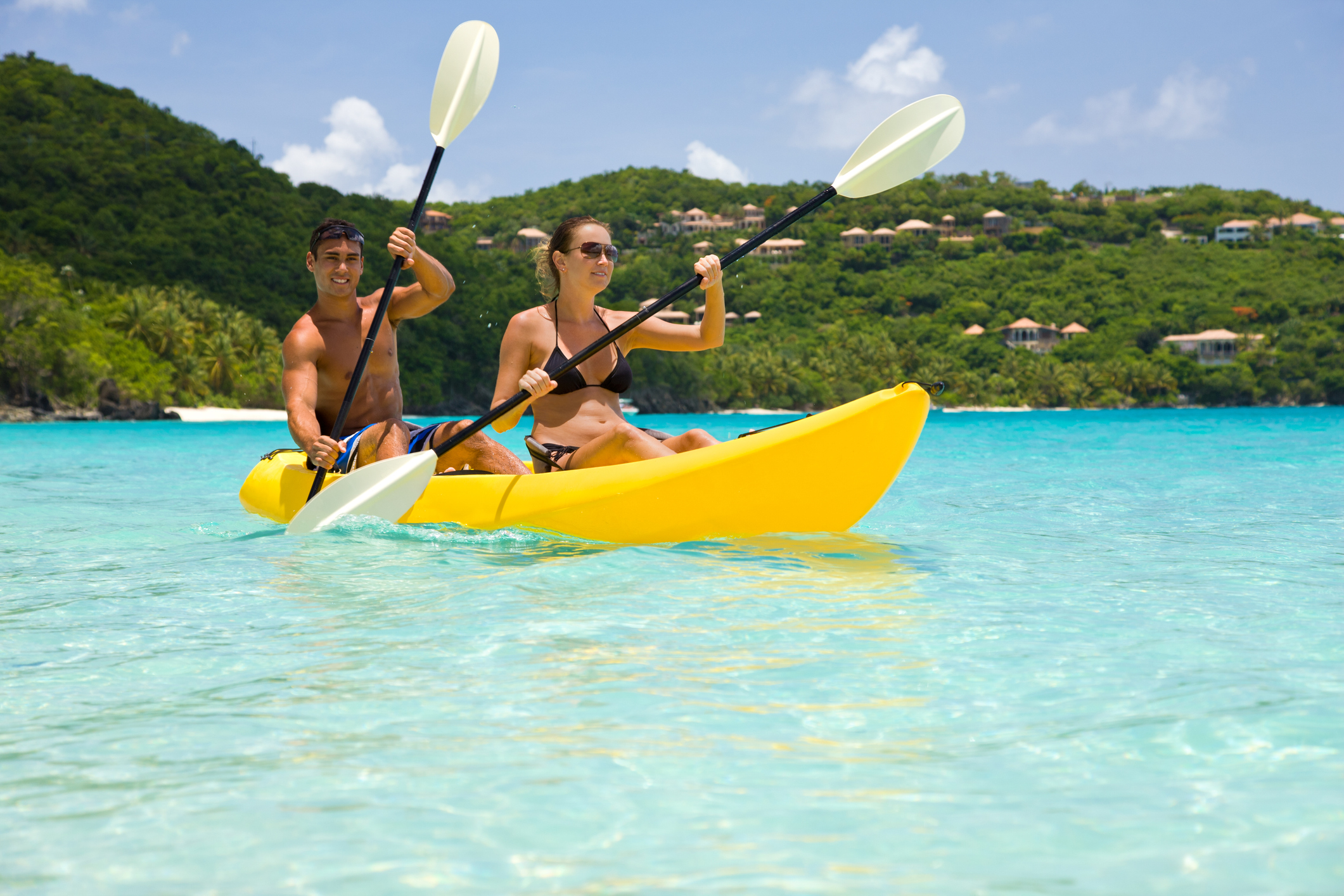 Couple Kayaking in the BVI