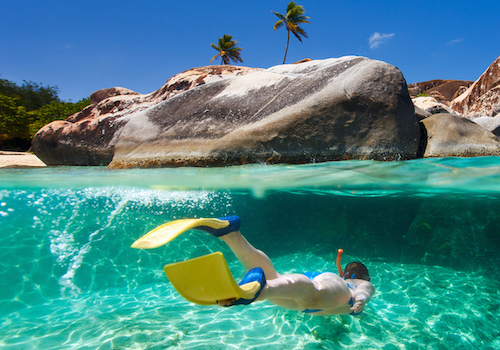 BVI Snorkelling at Baths,Caribbean Yacht Charter 