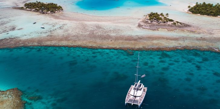 JOY Catamaran Aerial,Bahamas Yacht Charter