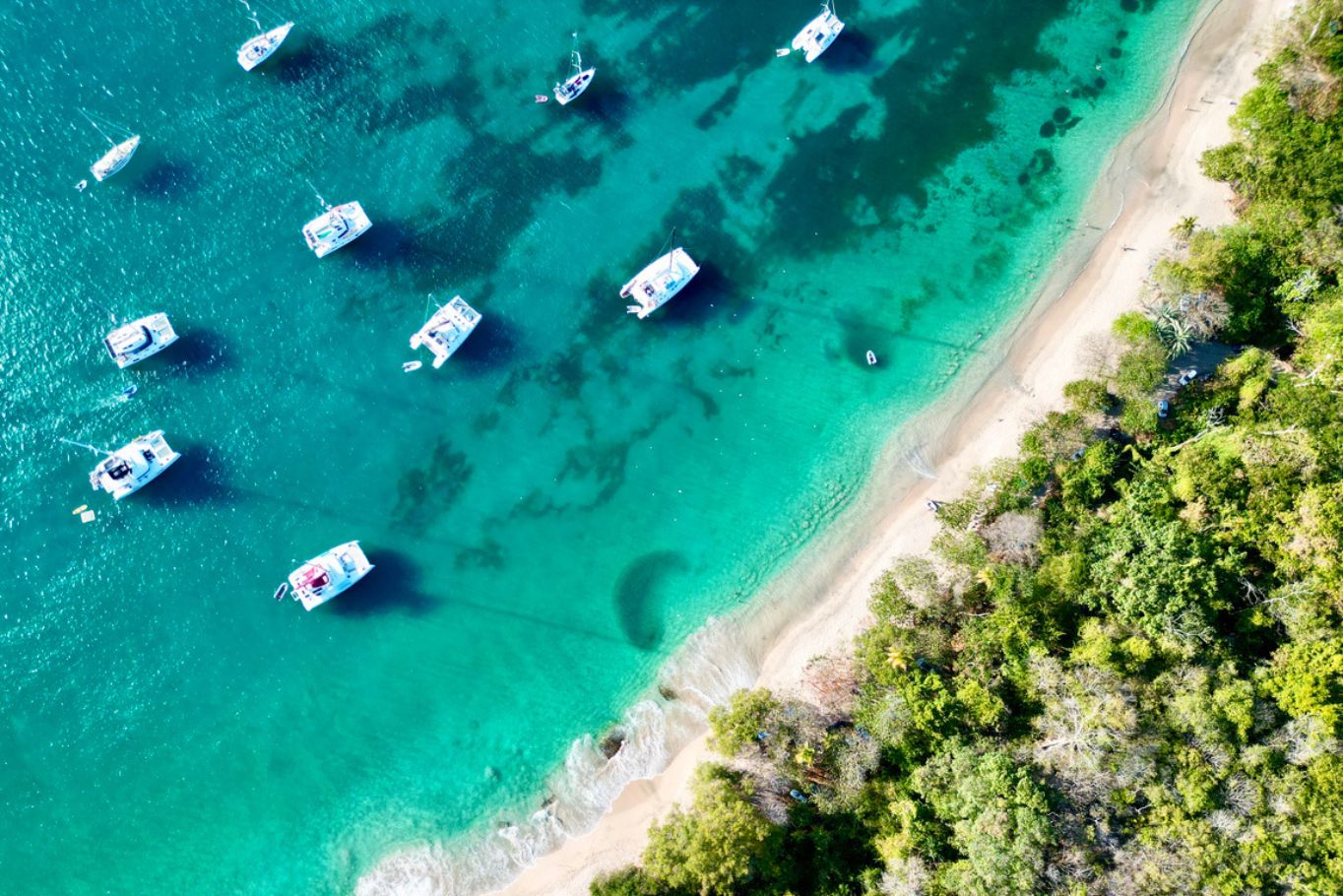 Crewed Catamarans Anchored in Bequia