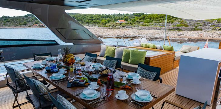 NOOR II Breakfast on the Aft-Deck in Croatia