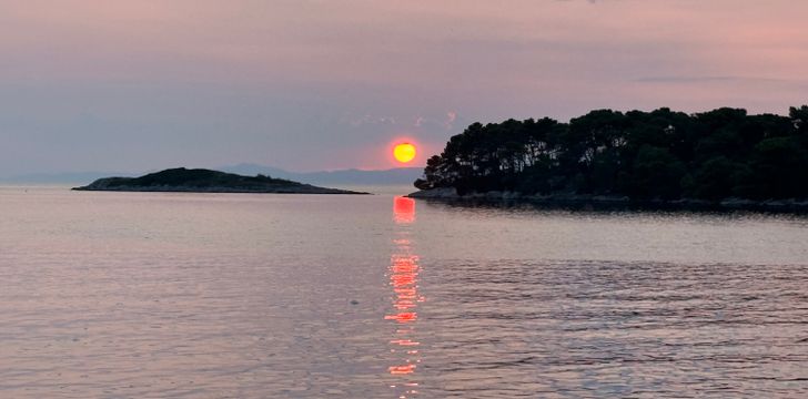 Sunset in Pomena,Mljet