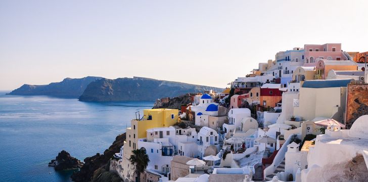 Historical Mykonos at Sunrise in Cyclades,Greece