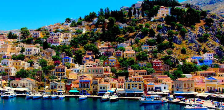 Colourful Greek Port