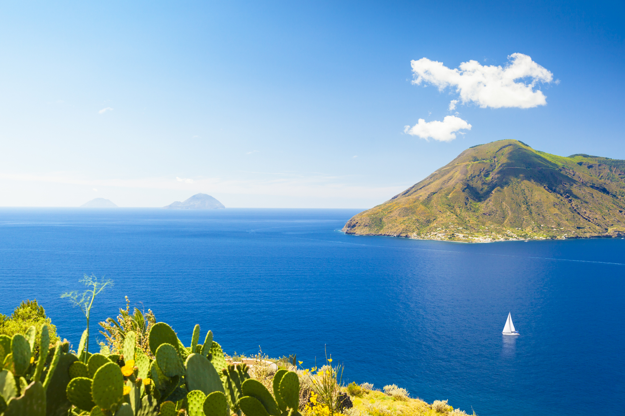 View of Filicudi Island from Lipari