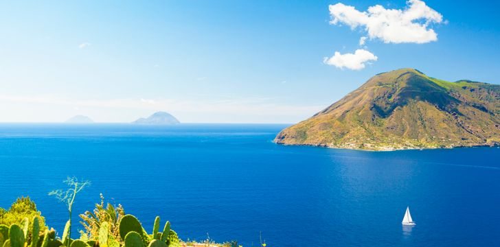 View of Filicudi Island from Lipari