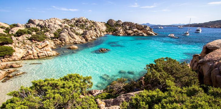 Cala Coticcio,Sardinia Motor Yacht Charter Vacation