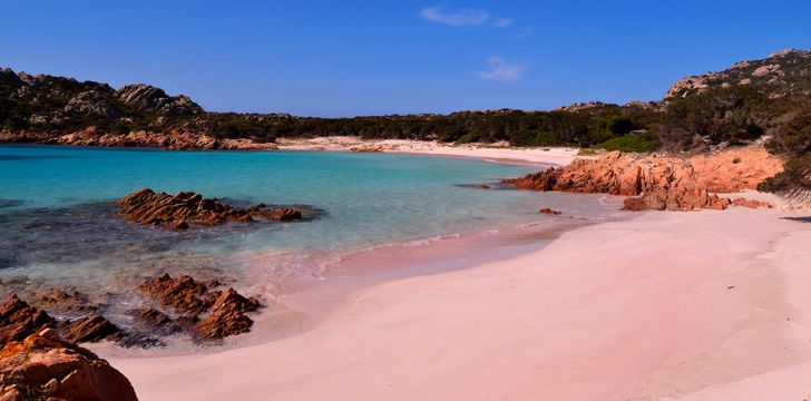Pink Beach,Costa Smerelda in Sardinia