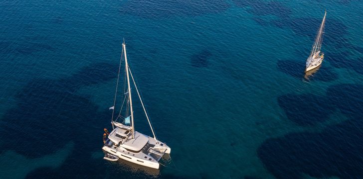 Catamaran and Bareboat Monohul Yacht Charter Aerial