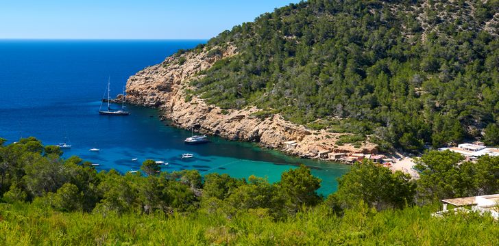 Benirras Bay,Ibiza Crewed Catamaran Charter