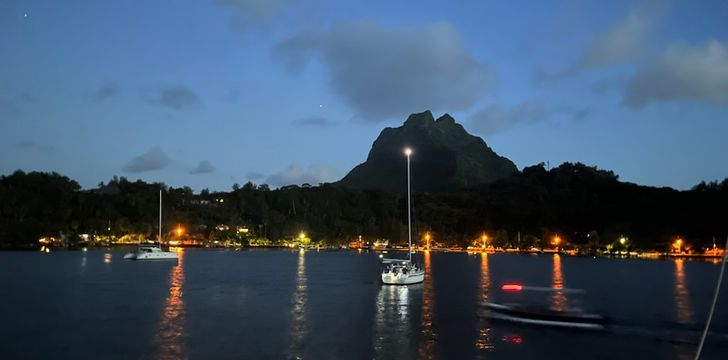 Bora Bora Harbor at Sunset