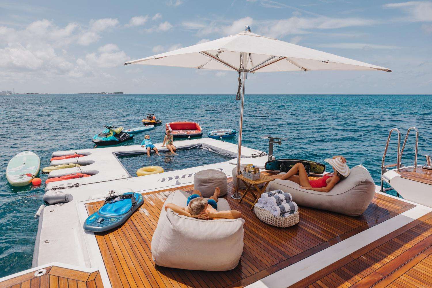 Relaxed mornings on charter in the Bahamas