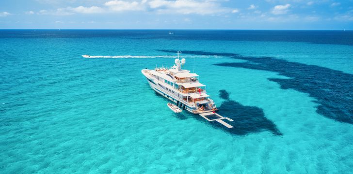 Luxury Motor Yacht Aerial Sea Pool and Toys,Maldives