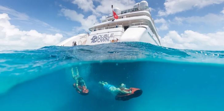 Seabobs on a luxury motor yacht charter in the Bahamas