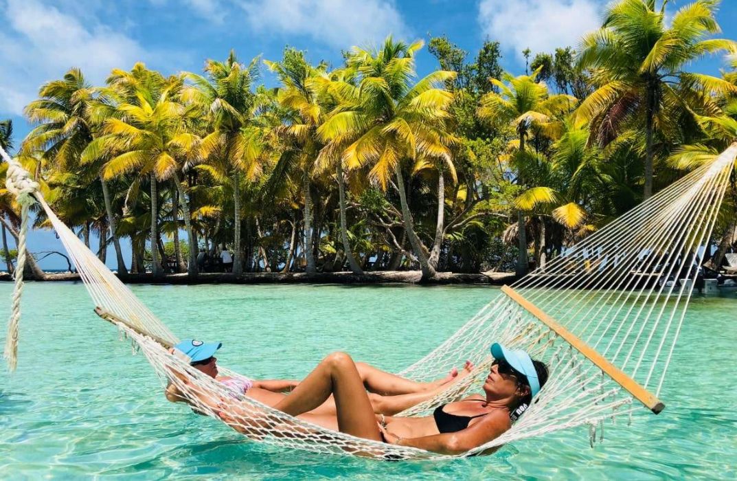 Relaxing in a hammock in Belize