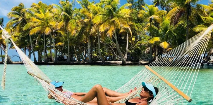 Relaxing in a hammock in Belize