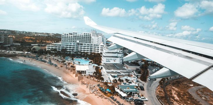 Flying over St. Martin