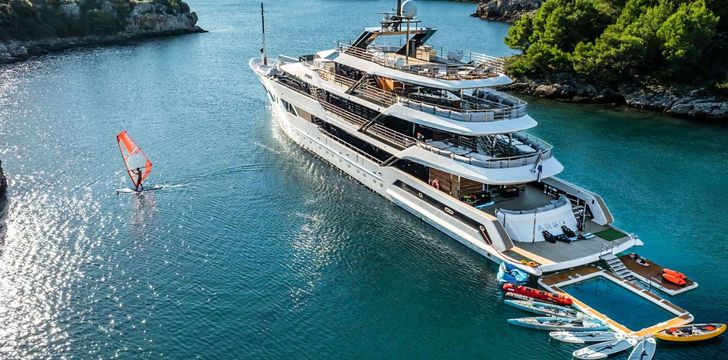 Luxury Yacht in the Mediterranean