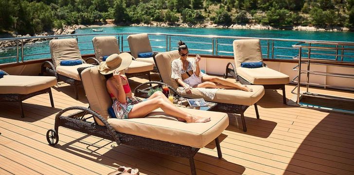 Sunbathing in the BVI