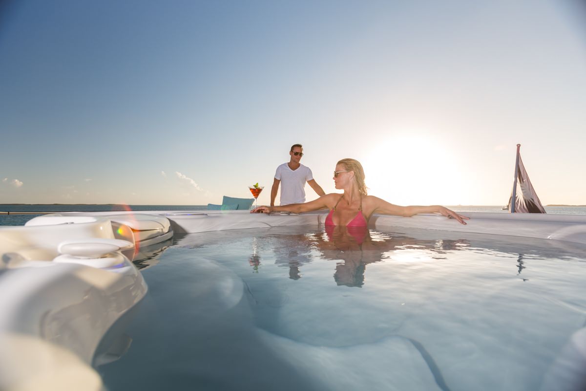 Jacuzzi Spa on Luxury Crewed Motor Yachts