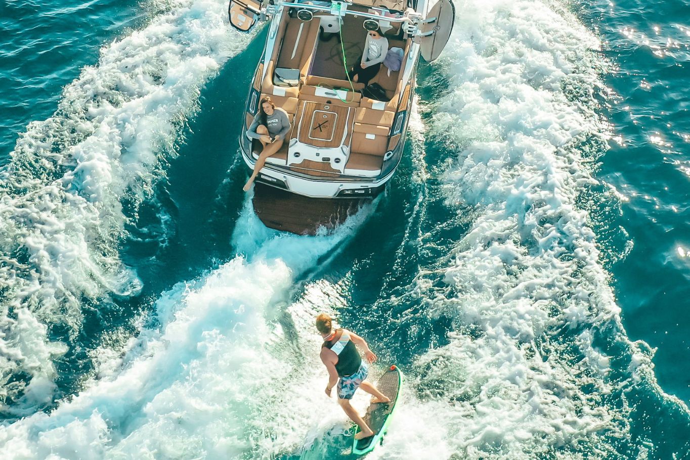 Wakeboarding on Charter in the Leeward Islands
