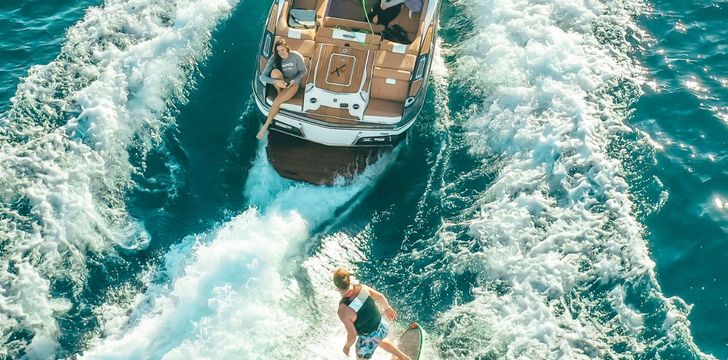 Wakeboarding on Charter in the Leeward Islands