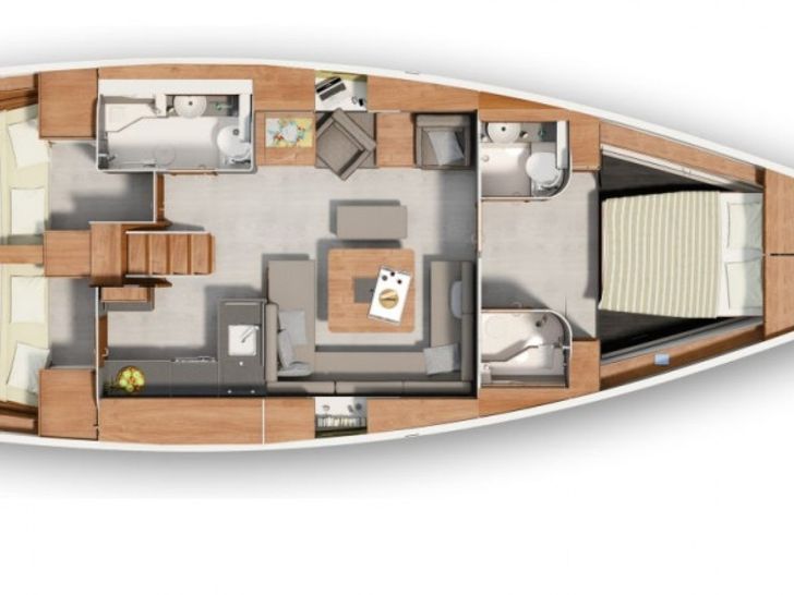 Hanse 455 3 Cabin Layout