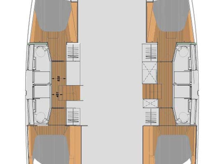 SPINDRIFT Fountaine Pajot Elba 45 - layout SPINDRIFT Fountaine Pajot Elba 45 - layout