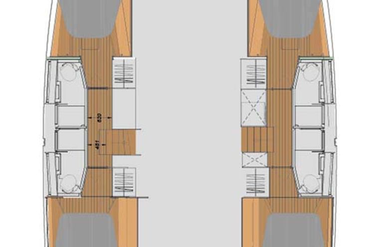 Layout for SPINDRIFT Fountaine Pajot Elba 45 - layout