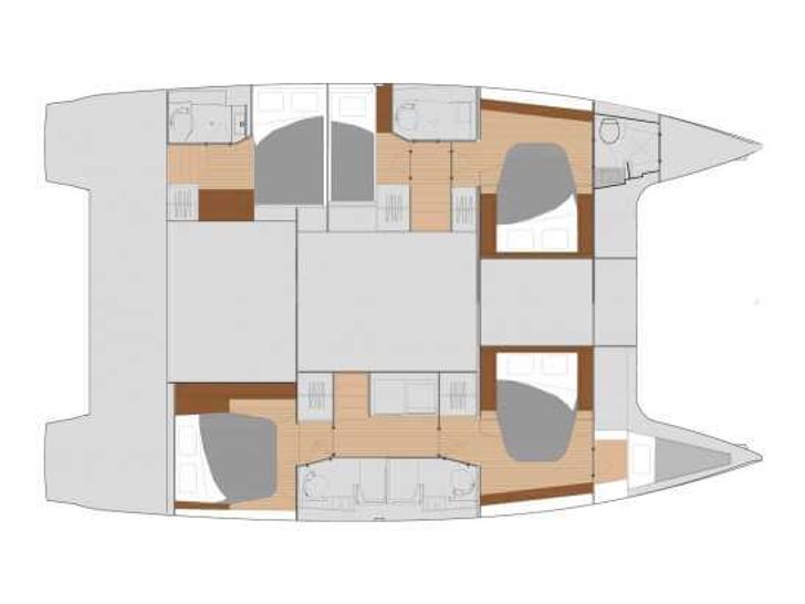 TRANQUILO Fountaine Pajot Soana 47 - layout TRANQUILO Fountaine Pajot Soana 47 - layout