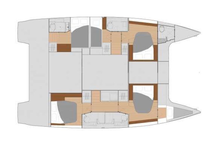 Layout for TRANQUILO Fountaine Pajot Soana 47 - layout