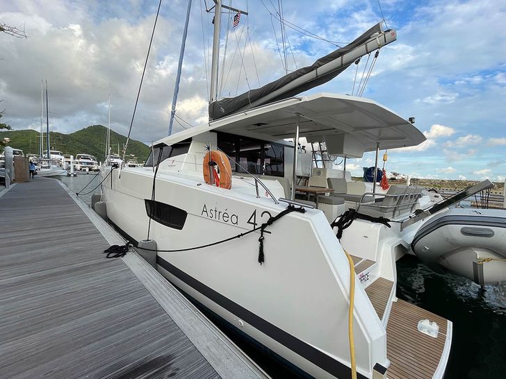 Nauti Mollie Fountaine Pajot Astrea 42 - rear deck Nauti Mollie Fountaine Pajot Astrea 42 - rear deck