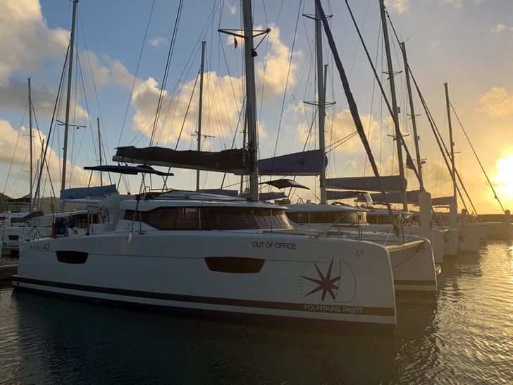 Nauti Mollie Fountaine Pajot Astrea 42 - side Nauti Mollie Fountaine Pajot Astrea 42 - side