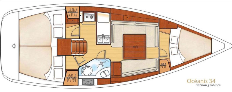 Charter Yacht Oceanis 34 - 3 Cabins - 2012