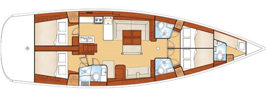 Charter Yacht Oceanis 50 - 5 Cabins - Trogir