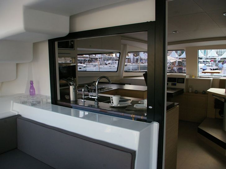 Access to galley to the outdoor dining Access to galley to the outdoor dining