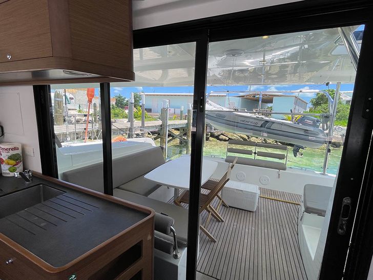 C'EST BON Lagoon 42 - saloon view looking the rear C'EST BON Lagoon 42 - saloon view looking the rear