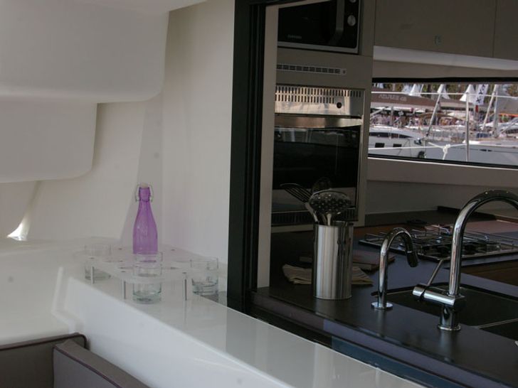 Access to galley to the outdoor dining Access to galley to the outdoor dining