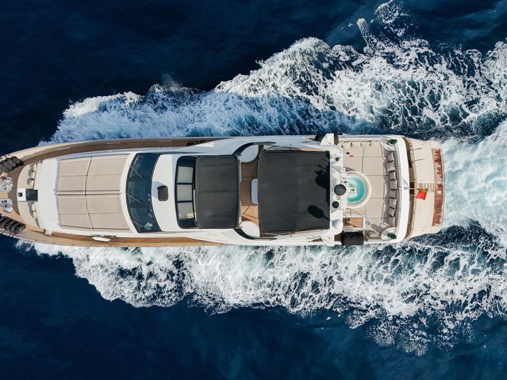 ACCAMA DELTA Azimut 30m - motor yacht aerial view ACCAMA DELTA Azimut 30m - motor yacht aerial view