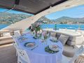 ACCAMA DELTA Azimut 30m - flybridge dining setup ACCAMA DELTA Azimut 30m - flybridge dining setup