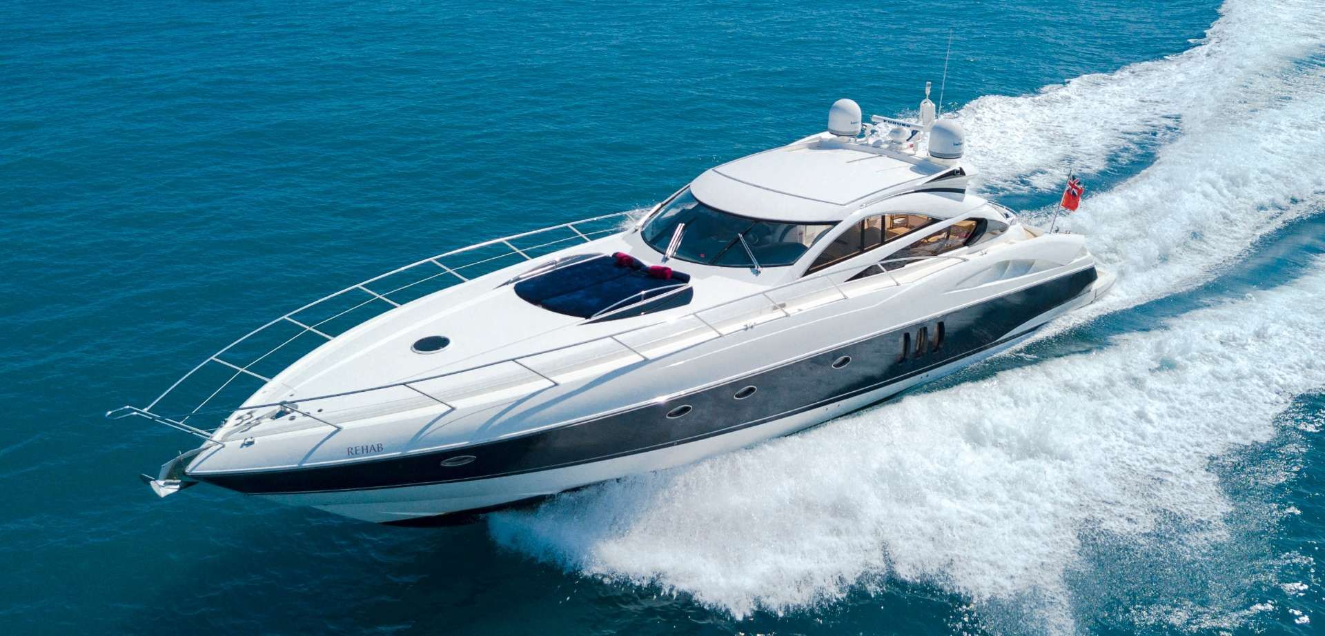 REHAB is a luxurious sports cruiser capable of speeds of up to 40 knots.